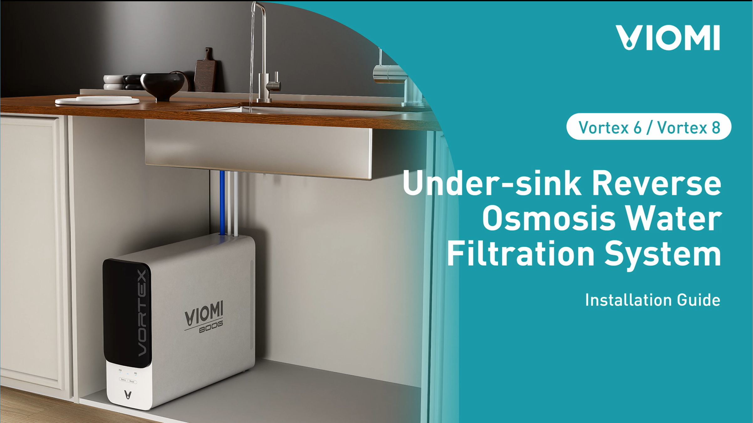 VIOMI® RO Water Filtration System,TDS PFOS&PFOA Reduction, 9 Stage